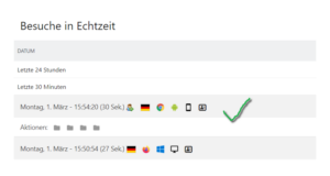 prüfung ob echtzeittracking funktioniert